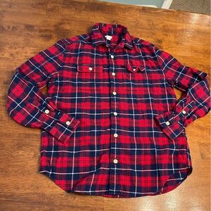 Crewcuts Red and Blue Plaid flannel Shirt size 14 boys